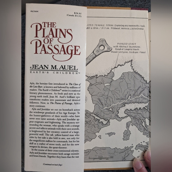 Jean M. Auel, "The Plains of Passage" 1990, Hardcover 1st Ed., Earth's Children - Picture 4 of 9